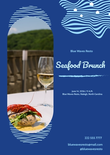 Free Seafood Brunch Flyer Template to Edit Online