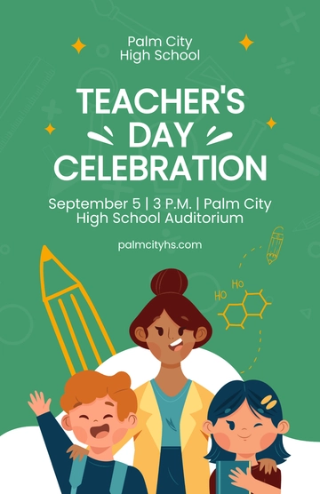 Free Teacher's Day Event Poster Template to Edit Online