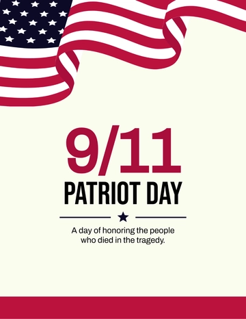 Free Modern Patriot Day Flyer Template to Edit Online