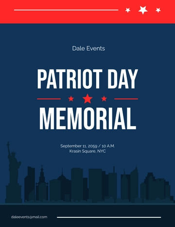 Free Patriot Day Memorial Flyer Template to Edit Online