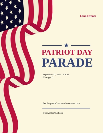 Free Patriot Day Parade Flyer Template to Edit Online