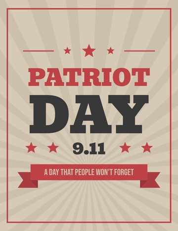 Free Vintage Patriot Day Flyer Template to Edit Online