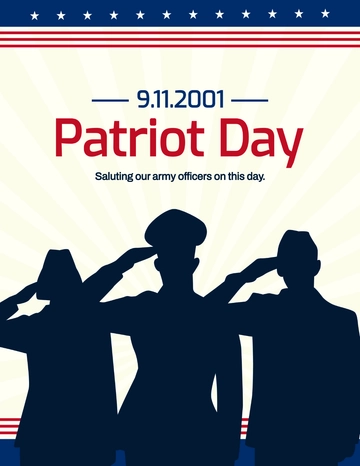Free Patriot Day Army Flyer Template to Edit Online