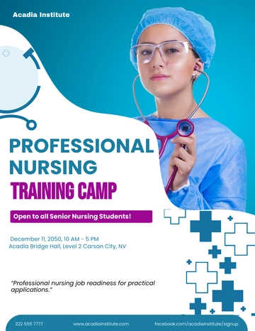 Free Nursing Boot Camp Flyer Template to Edit Online