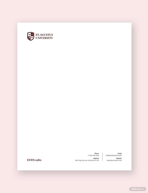 University Letterhead Template