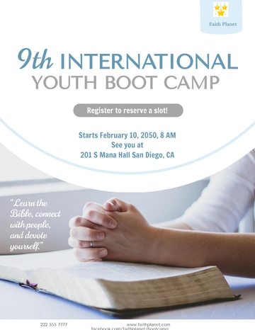 Free Spiritual Bootcamp Flyer Template to Edit Online