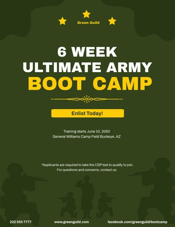 Free 6 Week Boot Camp Flyer Template to Edit Online