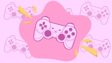 Free Pink Gaming Background Template to Edit Online