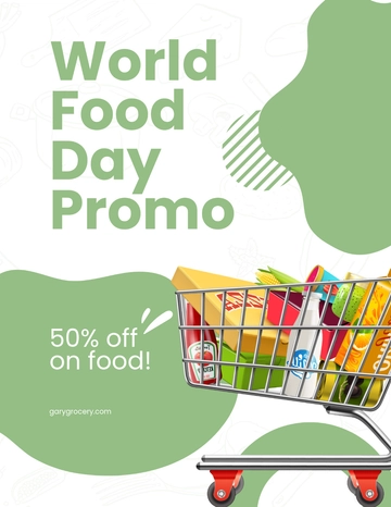 Free World Food Day Promotion Flyer Template to Edit Online