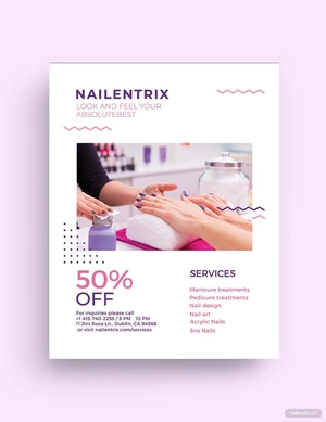 Beauty Nails Bar Flyer Template