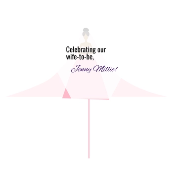 Free Bridal Shower Cake Topper Template to Edit Online
