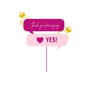 Free Engagement Cake Topper Template to Edit Online