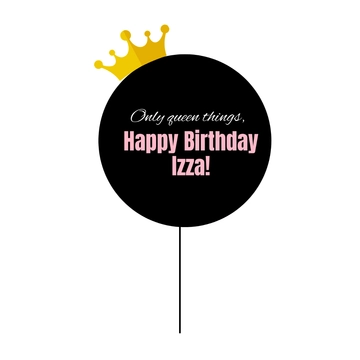 Free Crown Cake Topper Template to Edit Online