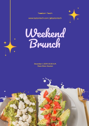 Free Weekend Brunch Flyer Template to Edit Online