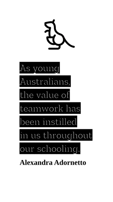 Free Young Australians: Teamwork Value in Schooling Quote Template to Edit Online