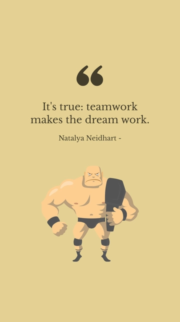 Free Natalya Neidhart - It's true: teamwork makes the dream work. Template to Edit Online