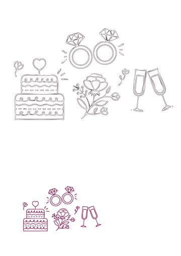 Free Wedding Doodle Coloring Page Template to Edit Online
