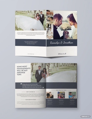 Creative Wedding Bifold Brochure Template