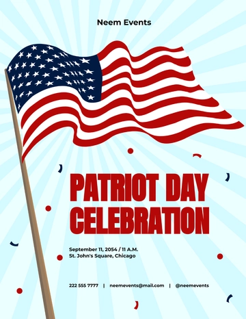 Free Patriot Day Celebration Flyer Template to Edit Online
