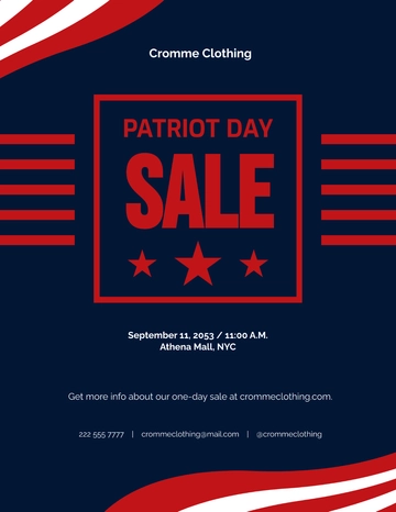 Free Patriot Day Sale Flyer Template to Edit Online