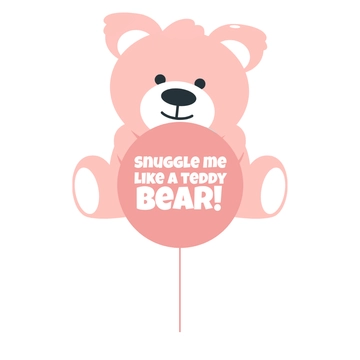 Free Teddy Bear Cake Topper Template to Edit Online