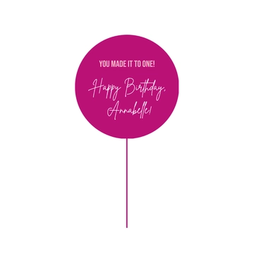 Free One Cake Topper Template to Edit Online