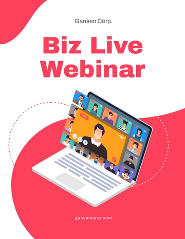 Free Live Webinar Flyer Template to Edit Online