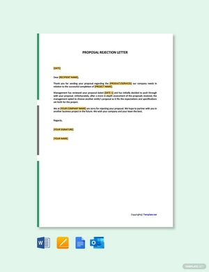 Proposal Rejection Letter