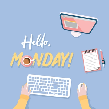 Free Monday Good Morning Clipart Template to Edit Online