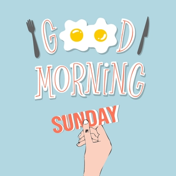 Free Good Morning Sunday Clipart Template to Edit Online
