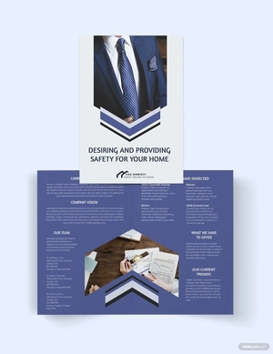 Home Inspector Bi-Fold Brochure Template