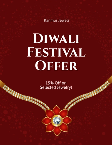 Free Diwali Festival Offer Flyer Template to Edit Online