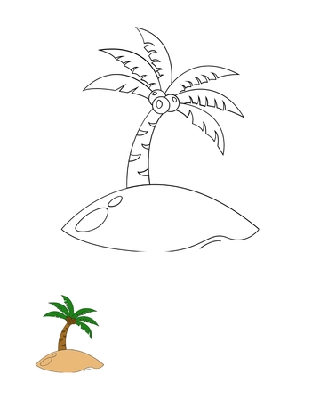 Free Summer Beach Coloring Page Template to Edit Online