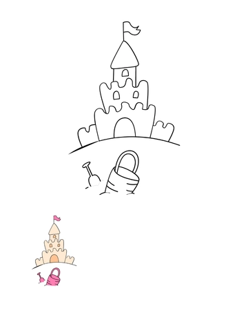 Free Simple Summer Coloring Page Template to Edit Online