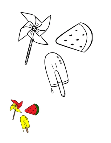 Free Summer Coloring Page For Kids Template to Edit Online