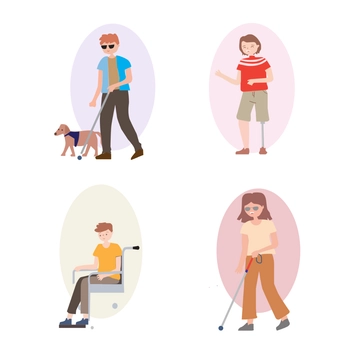 Free Disabled People Clipart Template to Edit Online