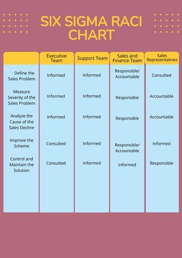 Free Six Sigma RACI Chart Template to Edit Online