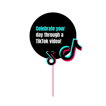 Free Tik Tok Cake Topper Template to Edit Online