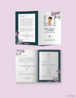 Celebration of Life Catholic Funeral Bi-Fold Brochure Template