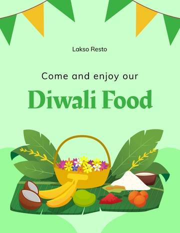 Free Diwali Food Flyer Template to Edit Online