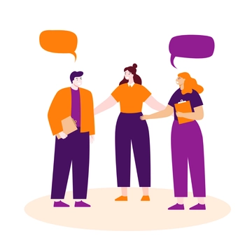 Free fFree People Talking Clipart Template to Edit Online