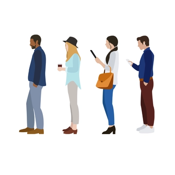 Free People Queue Clipart Template to Edit Online