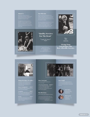 Christian Funeral Service Tri-Fold Brochure Template