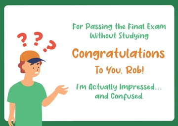 Free Funny Congratulations Card Template to Edit Online