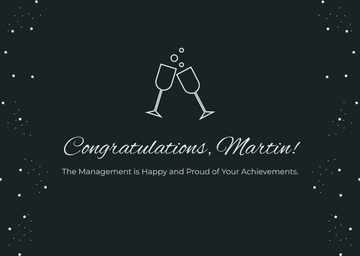 Free Professional Congratulations Card Template to Edit Online