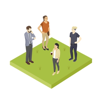 Free Isometric People Clipart Template to Edit Online
