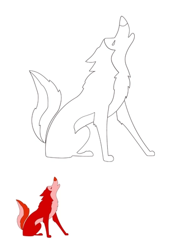 Free Wolf Anime Coloring Pages Template to Edit Online