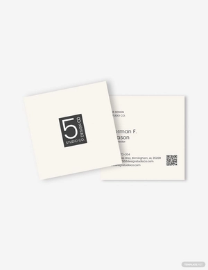 Square Minimal Business Card Template