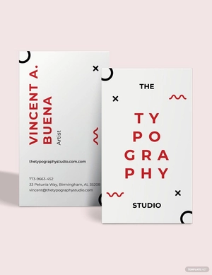 Typography Studio business card Template