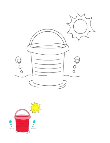 Free Summer Bucket List Coloring Page Template to Edit Online